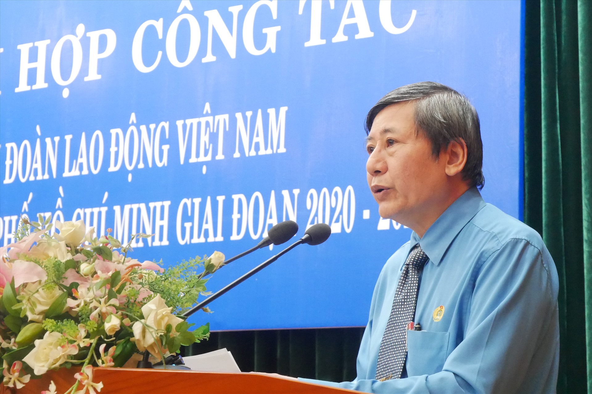 Đồng chí Trần Thanh Hải phát biểu tại lễ ký kết. Ảnh Nam Dương