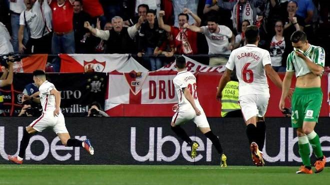 Trận derby xứ Andalucia giữa Sevilla - Real Betis đánh dấu cột mốc LaLiga trở lại sau dịch COVID-19. Ảnh: Marca.