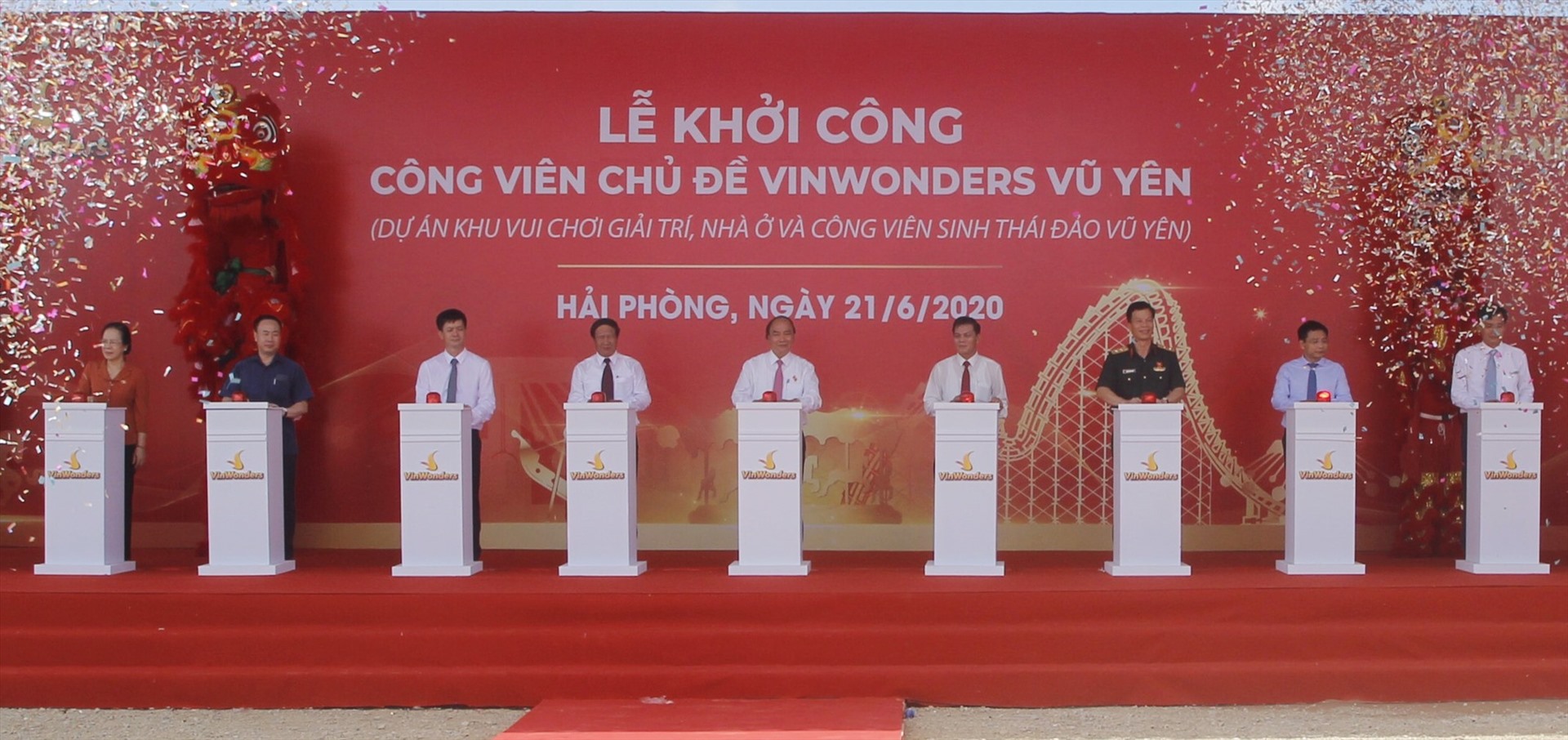 Thủ tướng dự lễ khởi công công viên Vinwonders Vũ Yên ngày 21.6 - ảnh MH