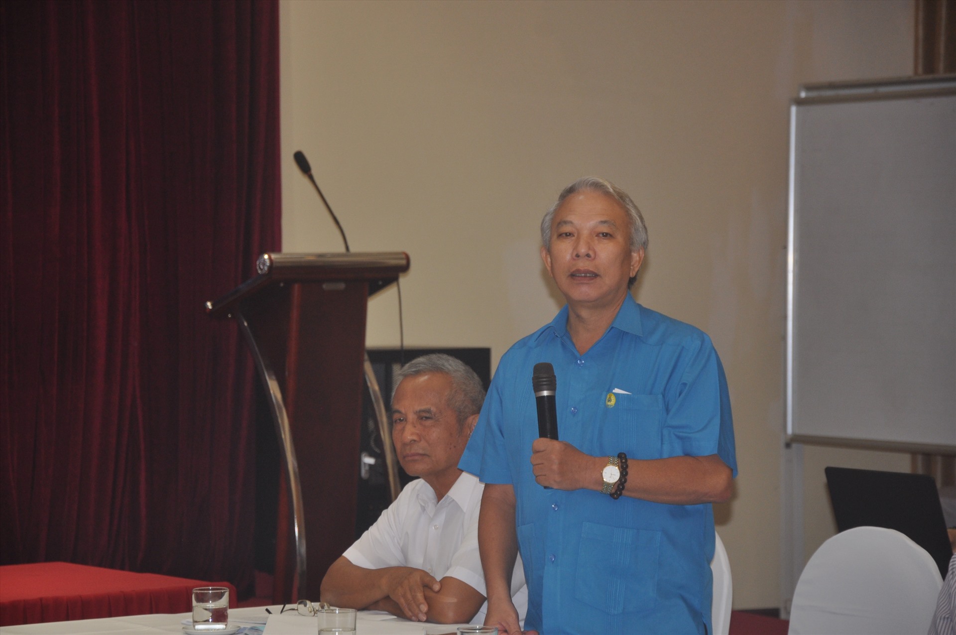 Ông Mai Đức Chính - nguyên Phó Chủ tịch Tổng Liên đoàn Lao động Việt Nam. Ảnh: Bảo Hân.