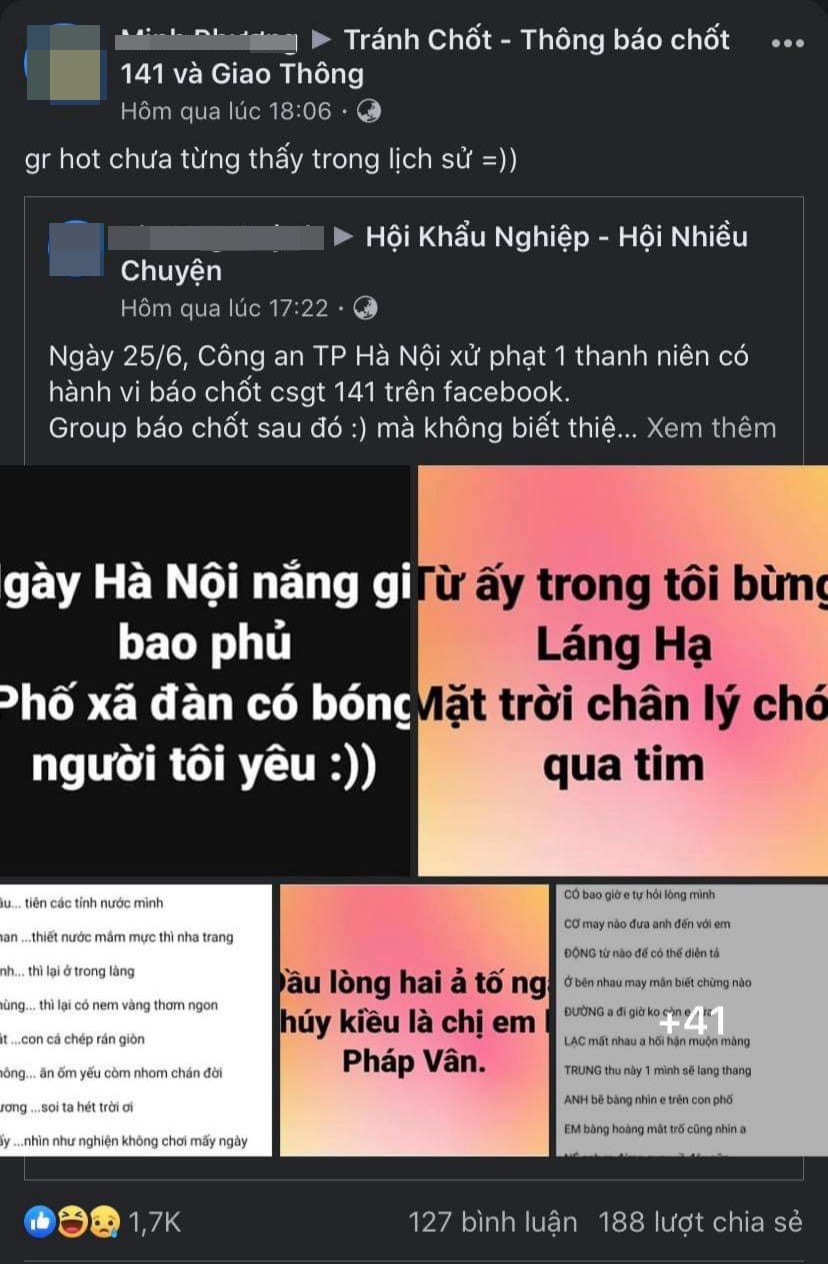 Cư dân mạng báo chốt 141, CSGT bằng... thơ, 