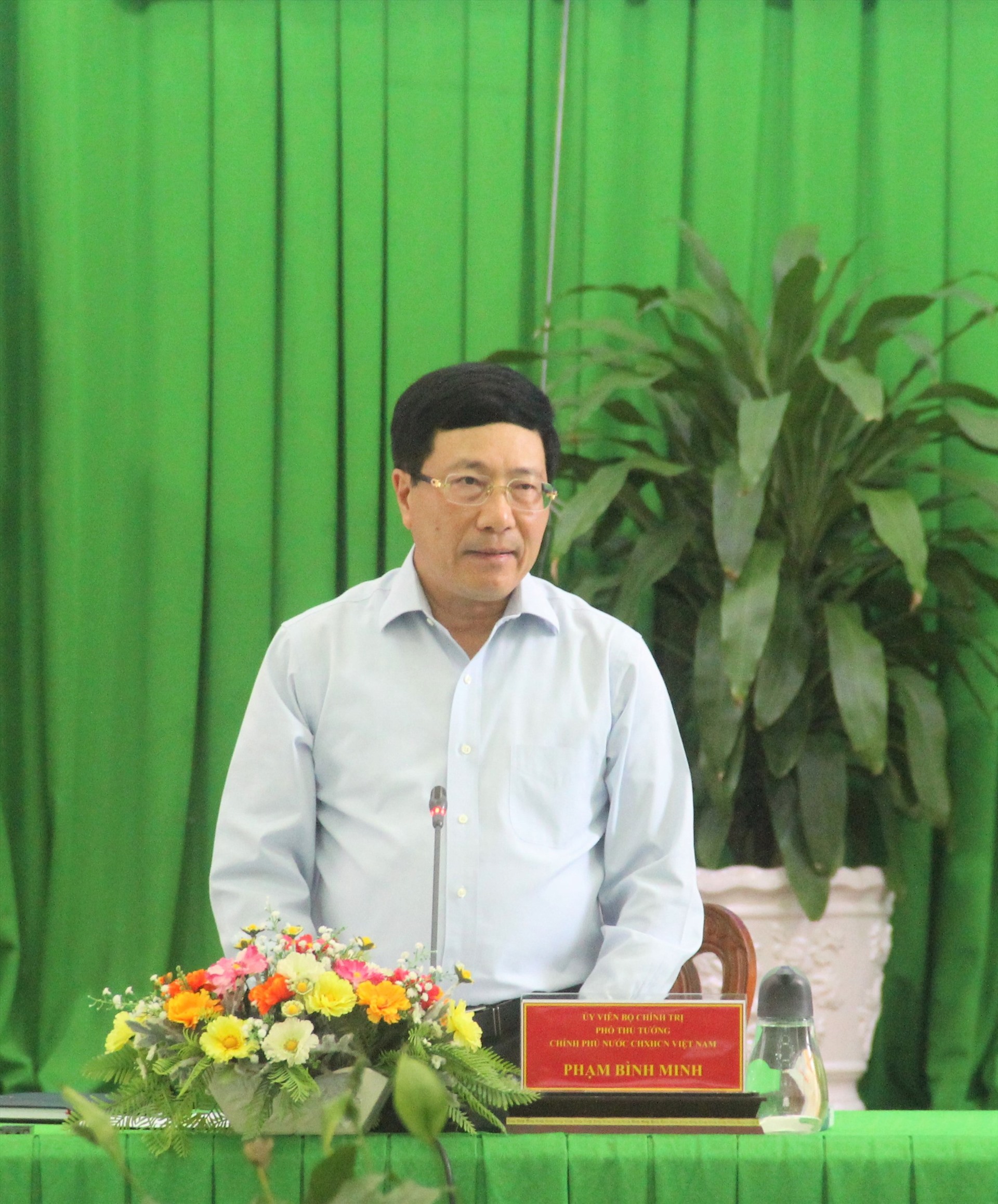 Phó Thủ tướng Chính phủ Phạm Bình Minh tại buổi làm việc với 5 tỉnh, thành phố tại TP.Cần Thơ. Ảnh: Nguyễn Tri