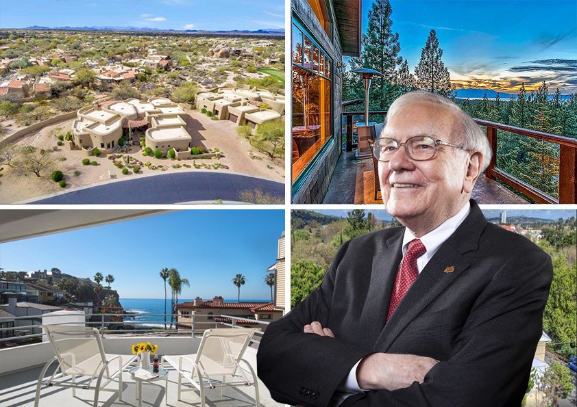 Kể từ năm 2011 vợ chồng Carpoff chi hơn 40 triệu USD vào một biệt thự tại Las Vegas, một căn hộ gần hồ Tahoe, một nhà nghỉ tại Scottsdale và hàng chục tài sản giá trị khác... Ngày 21.2.2017 - Warren Buffett đã mua một bất động sản tại Laguna Beach, California với giá 11 triệu USD. Đồ họa: Phan Anh