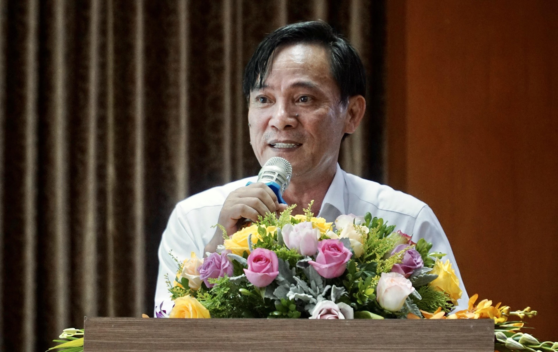 Giám đốc Sở KHCN Nghệ An Trần Quốc Thành phát biểu tại Hội thảo. Ảnh: PV
