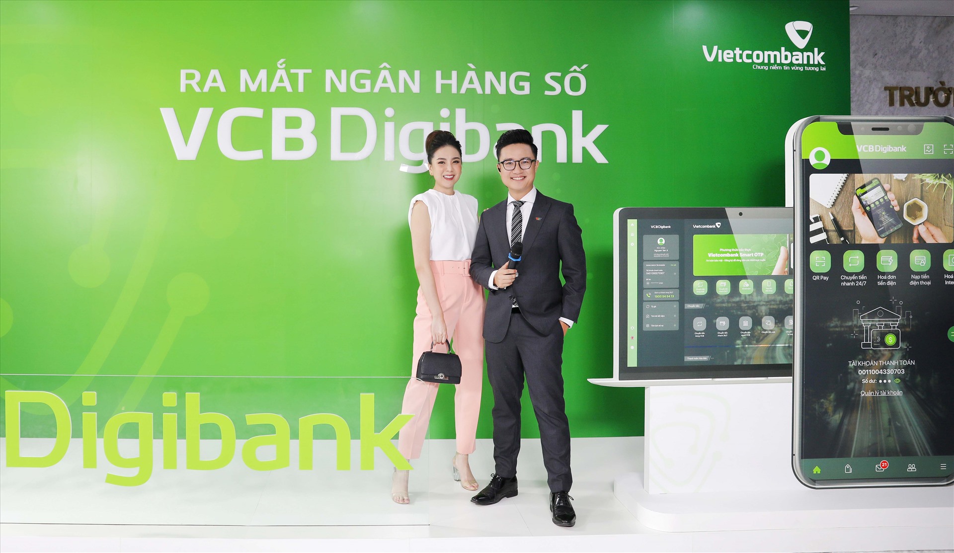 Dịch vụ ngân hàng số hoàn toàn mới VCB Digibank của ngân hàng Vietcombank. Ảnh: VCB