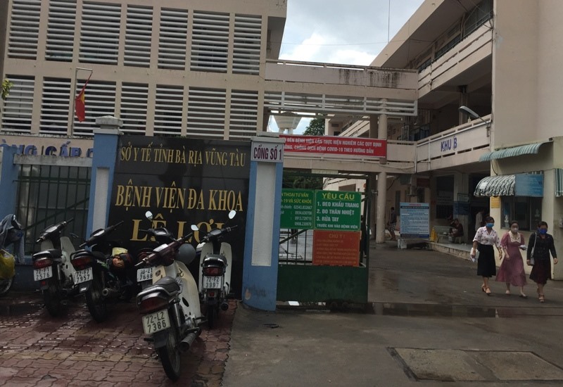 Bệnh viện Đa khoa Lê Lợi (TP.Vũng Tàu), nơi các lao động nghi bị ngộ độc thực phẩm đang nằm điều trị. Ảnh: Nguyên Dũng