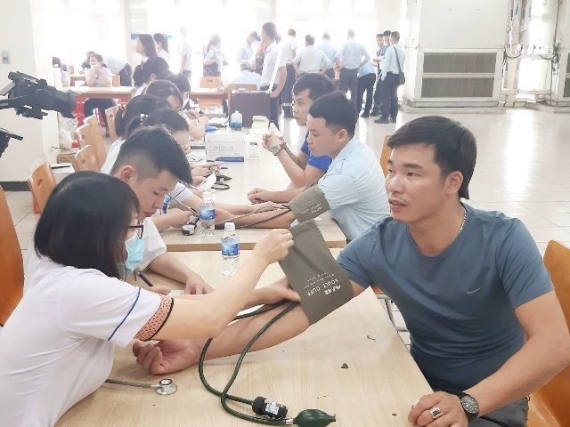 Buổi hiến máu đã thu về 208 đơn vị máu. Ảnh: CĐ.