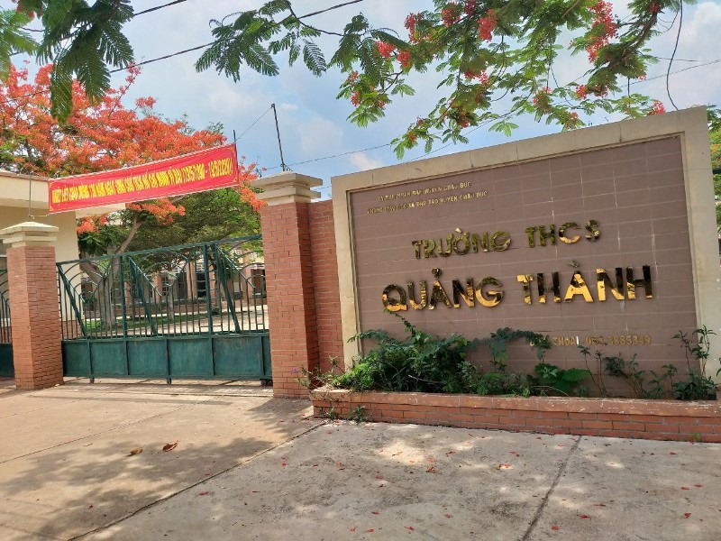 Trường THCS Quảng Thành, nơi thầy Cương bị kỷ luật và đình chỉ công tác. Ảnh: Nguyên Dũng