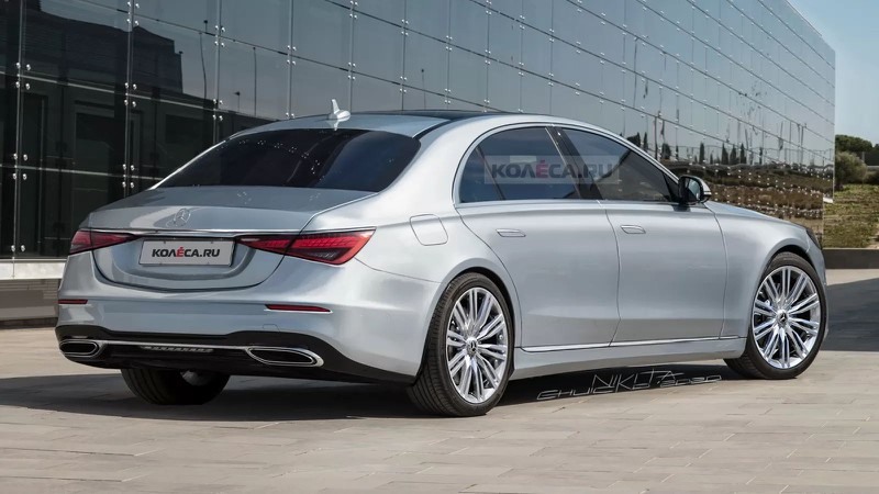 Phía sau xe Mercedes S-Class 2021. Ảnh: Carscoops