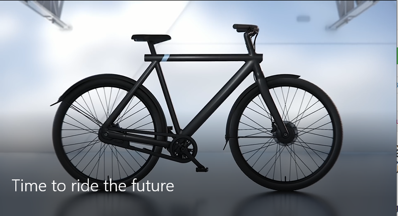 Đoạn cuối ấn tượng của quảng cáo xe đạp với thông điệp đã đến lúc lái chiếc xe của tương lai. Ảnh: Vanmoof