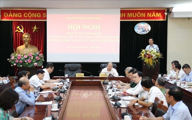 Ngành Tuyên giáo triển khai sơ kết 6 tháng đầu năm, triển khai nhiệm vụ 6 tháng cuối năm 2020. Ảnh TTXVN