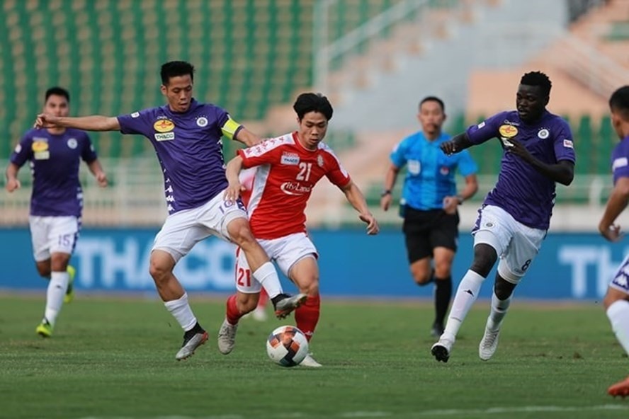 Công Phượng từng ghi bàn vào lưới Hà Nội ở trận tranh Siêu cúp Quốc gia 2019. Ảnh: Duy Anh