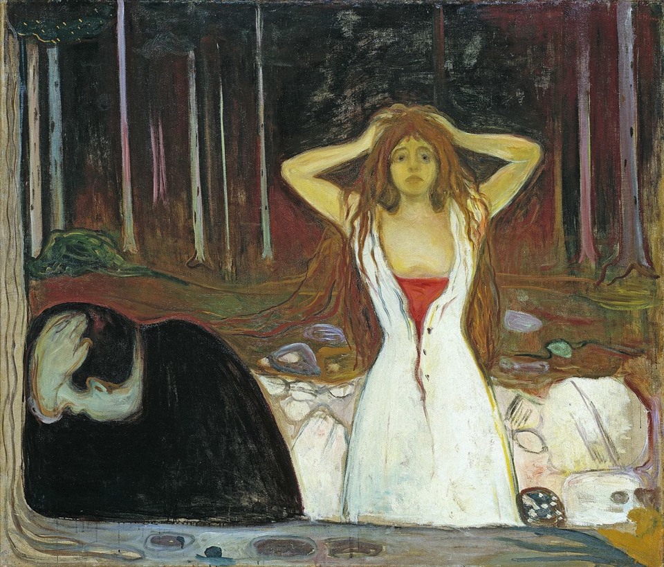Bức họa lấy cảm hứng từ nỗi đau Edvard Munch, Ashes, 1895.