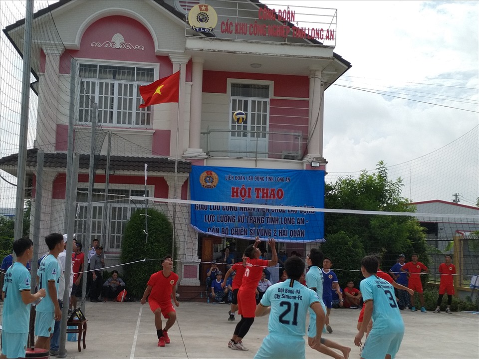 Hội thao được tổ chức tại Công đoàn Các KCN tỉnh Long An (huyện Cần Đước, tỉnh Long An). Ảnh: k.Q