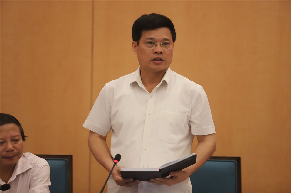Ông Ngô Văn Quý - Phó Chủ tịch UBND thành phố Hà Nội thông tin chiều 27.7. Ảnh: Trần Thường