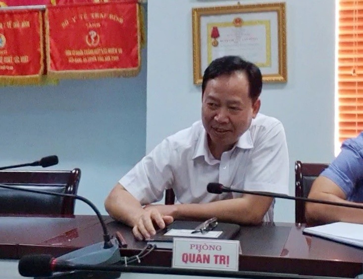 Ông Giang Hoài Nam - Phó giám đốc Bệnh viện Đa khoa tỉnh Thái Bình. Ảnh: Đình Trường.