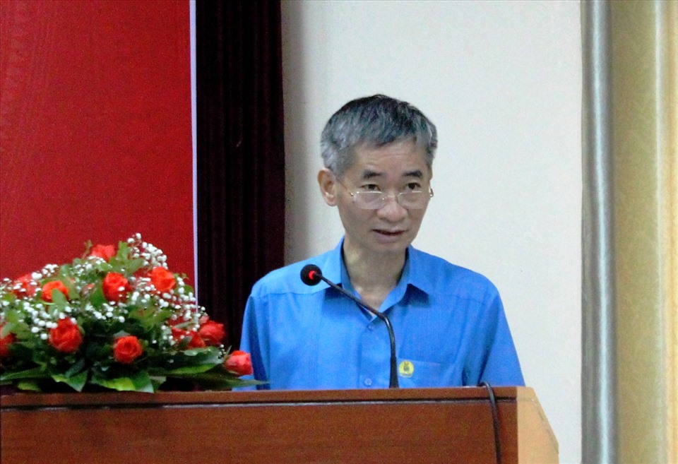 PCT Tổng LĐLĐ Việt Nam Trần Văn Thuật phát biểu tại hội nghị. Ảnh Mai Dung
