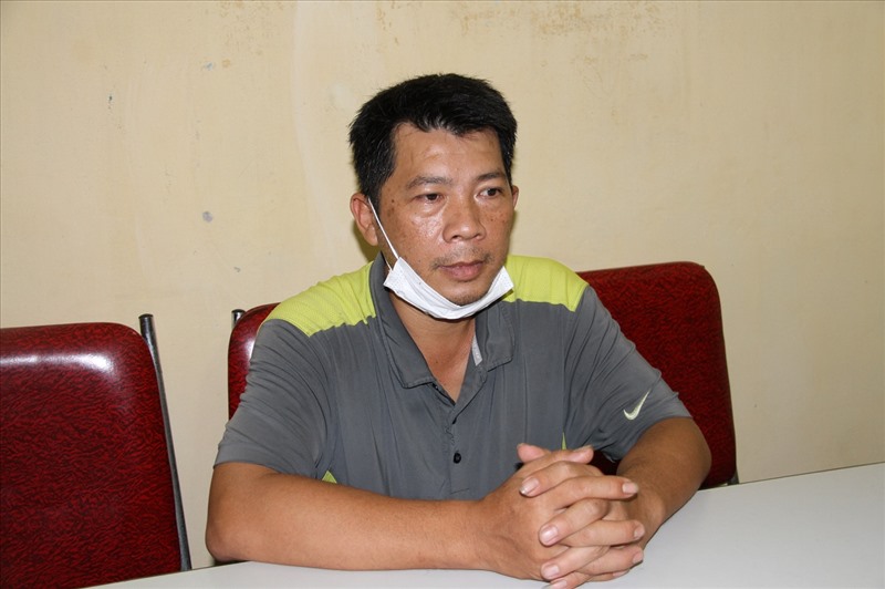 Đối tượng Nguyễn Trịnh Văn Hưng tại cơ quan An ninh điều tra. Ảnh: Công an cung cấp
