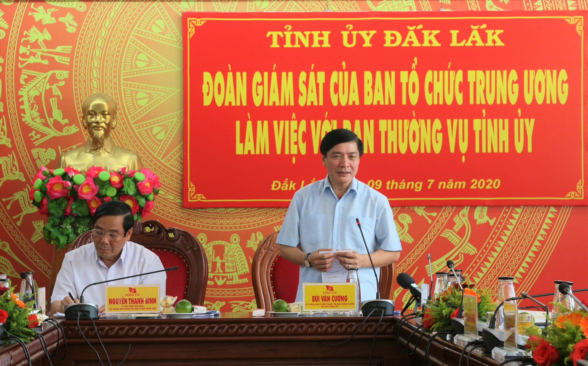 Uỷ viên Trung ương Đảng, Bí thư Tỉnh ủy Đắk Lắk Bùi Văn Cường. Ảnh Bảo Trung
