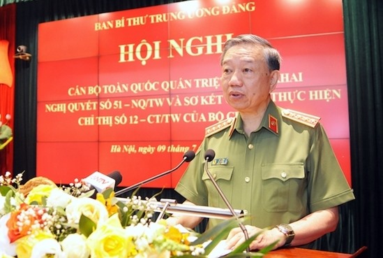 Đại tướng Tô Lâm phát biểu khai mạc hội nghị.