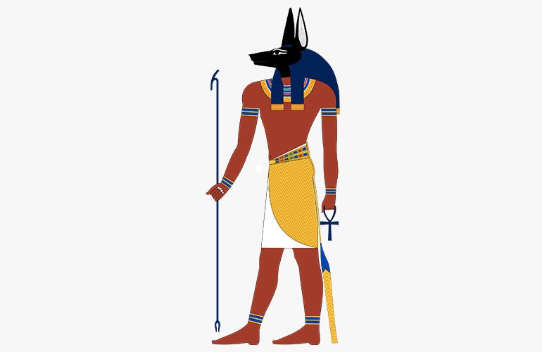 Thần Anubis trong tín ngưỡng người Ai Cập cổ đại. Ảnh: cleopatraegypttours