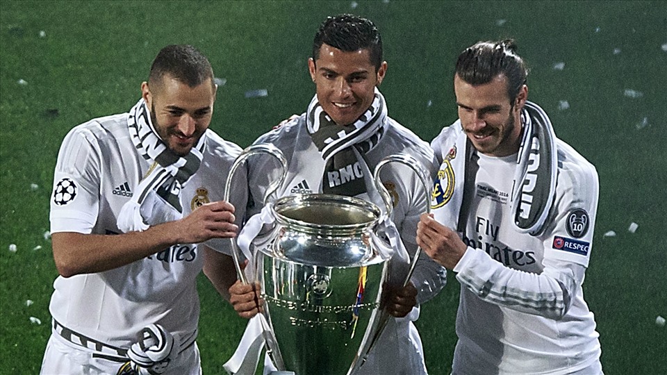 Bộ ba BBC danh tiếng của Real Madrid. Ảnh: Getty Images
