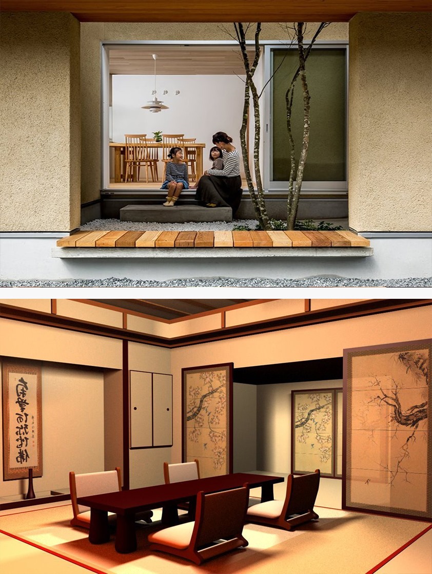 Thiết kế nội thất nhà ở phong cách Zen chủ yếu sử dụng vật liệu tự nhiên như  gỗ, tre, đá, gạch sứ, đá phiến, ngoài ra lông thú cũng được sử dụng. Đồ họa: Thiều Trang