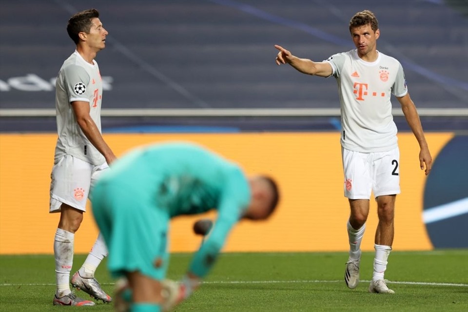 Thomas Muller có màn trình diễn hoàn hảo khi đối đầu Barcelona. Ảnh: Getty