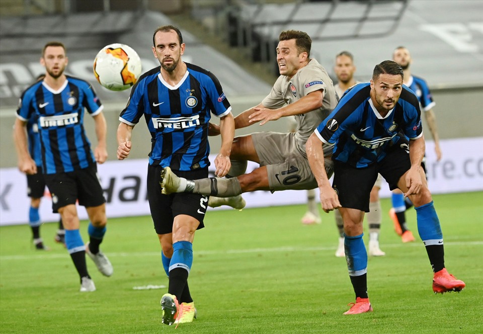 Inter luôn kiểm soát tình hình rất tốt, dù có lúc cầm bóng không nhiều. Ảnh: Calcio.it