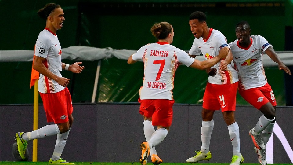Leipzig đả bại Atletico 2-1 ở tứ kết. Ảnh: Goal.