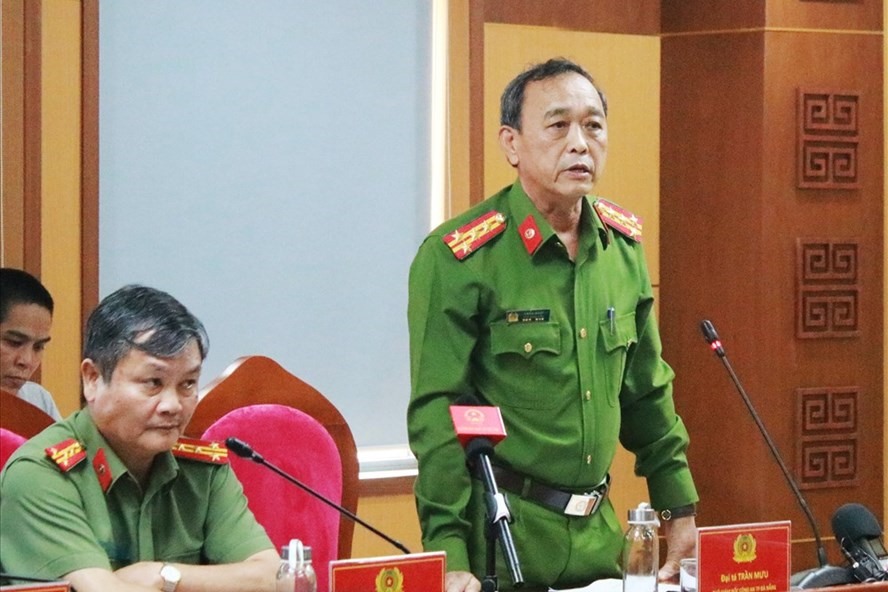 Đại tá Trần Mưu -  Phó giám đốc, Thủ trưởng Cơ quan CSĐT Công an TP. Đà Nẵng. Ảnh Thùy Trang
