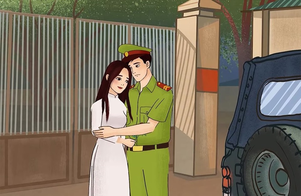 Xúc động với MV hoạt hình “Tình yêu lính công an” của nhạc sĩ An Hiếu