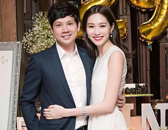 Hoa hậu Đặng Thu Thảo và chồng. Ảnh: NSCC