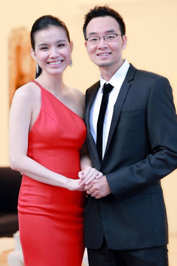 Hoa hậu Thùy Lâm và chồng. Ảnh: NSCC