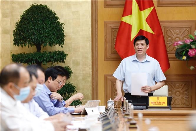 Quyền Bộ trưởng Bộ Y tế Nguyễn Thanh Long phát biểu. Ảnh: Dương Giang/TTXVN
