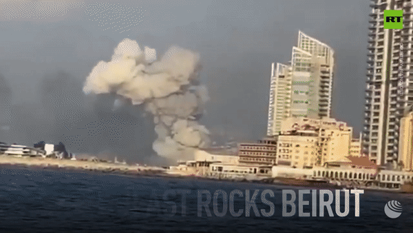 Hình ảnh vụ nổ ở Lebanon. Ảnh: RT