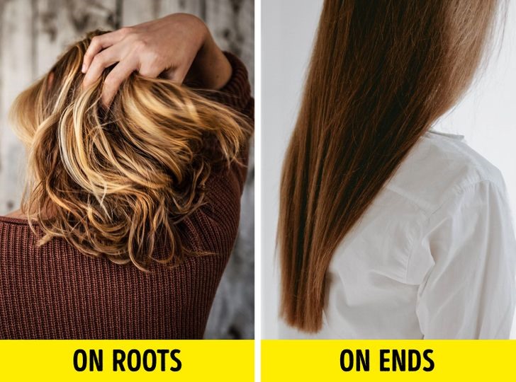 Sai lầm 7: Thoa dầu xả lên da đầu Thoa dầu xả lên da đầu sẽ khiến chân tóc của bạn tiết nhiều dầu hơn. Dầu xả dành cho ngọn tóc, còn dầu xả trên da đầu có thể làm tắc nghẽn nang tóc, làm chậm quá trình phát triển của tóc.