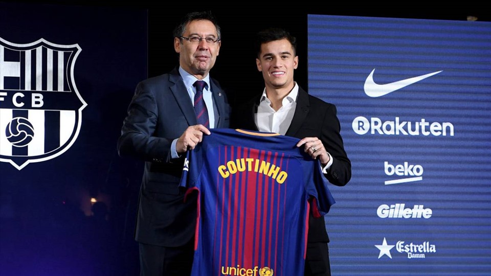 Bartomeu mua Philippe Coutinho về và 2 năm sau chứng kiến anh 2 ghi bàn loại Barca khỏi Champions League. Ảnh: Getty Images