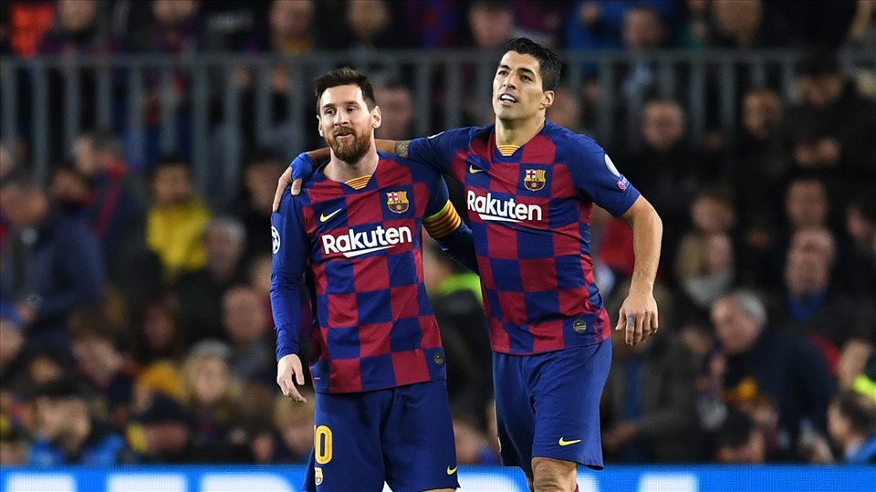 Messi và Suarez mang về cho Barca trung bình 79 bàn thắng. Ảnh: Getty Images