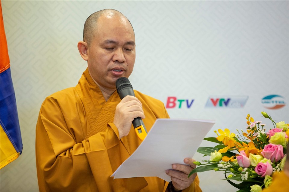Thượng tọa Thích Đức Thiện, Phó Chủ tịch, Tổng thư ký Hội đồng Trị sự Giáo hội Phật giáo Việt Nam. Ảnh THC