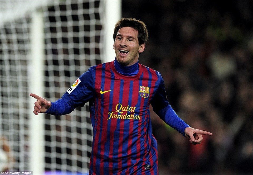 3. Lionel Messi (Barcelona - 2011/2012): 50 bàn thắng - 100 điểm