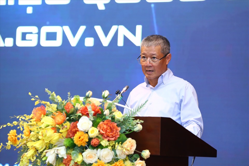Thứ trưởng Bộ Thông tin và Truyền thông Nguyễn Thanh Hùng phát biểu tại buổi lễ. Ảnh: Bộ Thông tin và Truyền thông.