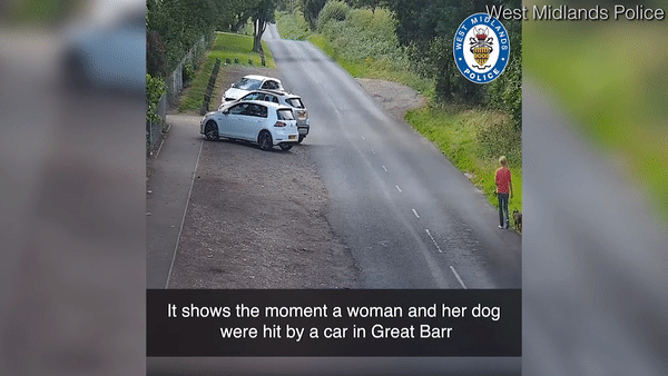 Khoảnh khắc kinh hoàng cụ bà bị xe tông chí mạng. Ảnh: Daily Mail