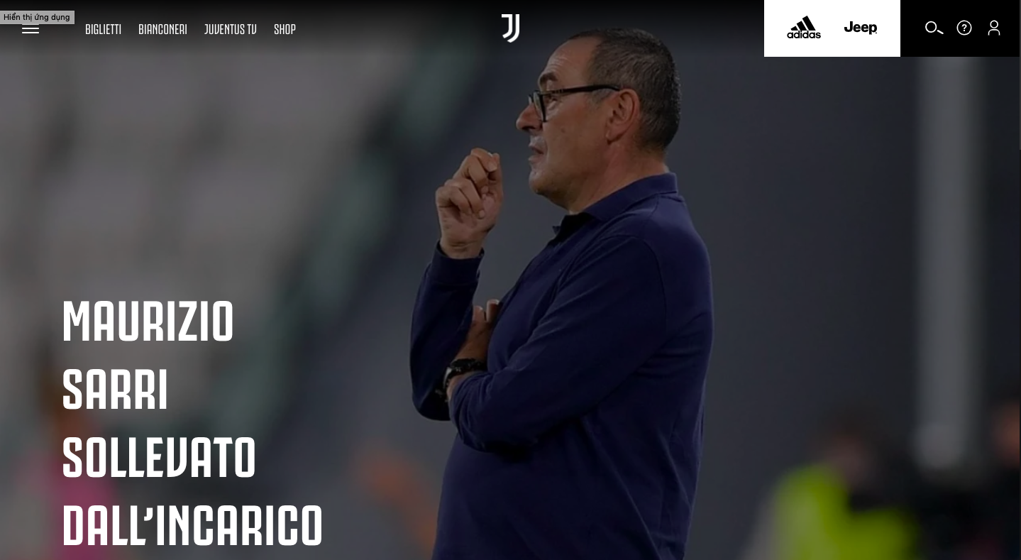Thông báo sa thải huấn luyện viên Sarri. Ảnh: Juventus