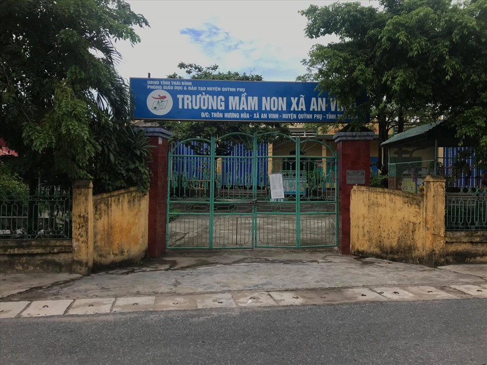 Cơ sở của Trường mầm non An Vinh (thôn Hương Hòa, xã An Vinh, Quỳnh Phụ, Thái Bình) nơi xảy ra vụ việc. Ảnh MD