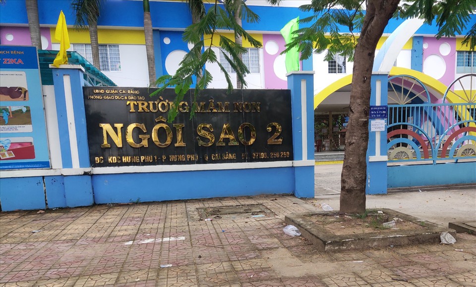 Trường Mầm non Ngôi Sao 2 (phường Hưng Phú, quận Cái Răng) - một trong 2 ngôi trường được kê biên để trả nợ. Ảnh: Thành Nhân.