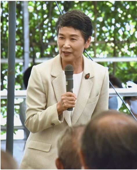 Bà Mariko Suga, phu nhân của Thủ tướng Nhật Bản Yoshihide Suga. Ảnh: Kyodo.