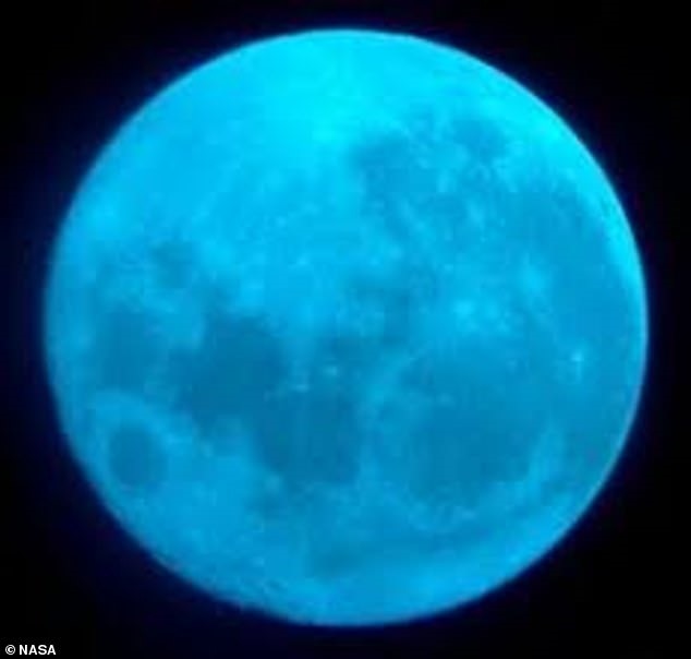 Hiện tượng trăng xanh sẽ xảy ra ngày 31.10 tới và có thể quan sát được ở Việt Nam. Ảnh: NASA.