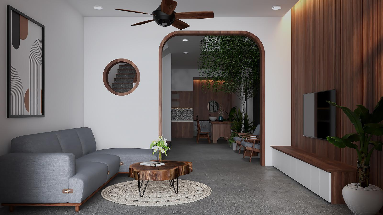 15+ mẫu thiết kế phòng khách nhà ống 4m đẹp, hiện đại và thông thoáng