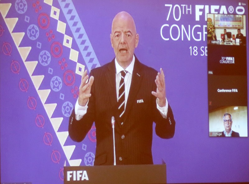FIFA trao đổi với 211 thành viên các vấn đề liên quan đến vòng loại World Cup 2022. Ảnh: VFF.